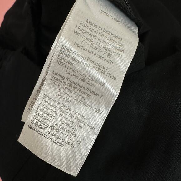 Madewell Sleeveless Wide Leg Jumpsuit 100% Linen Black Pockets Flowy US 12 NWT - Picture 13 of 15